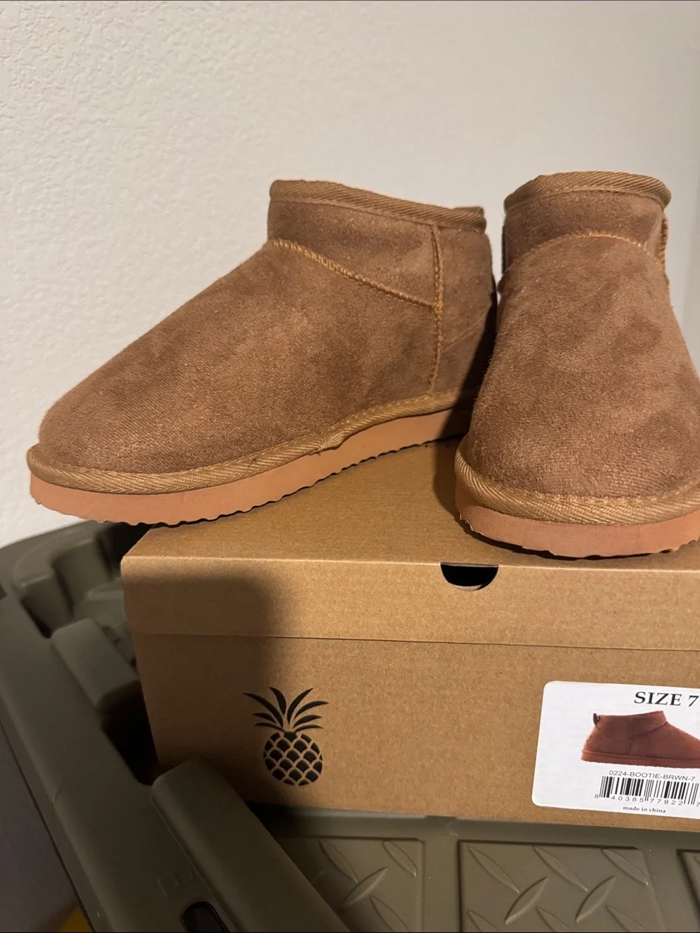 Chestnut Suede Slip-On Short Booties by Simply Southern